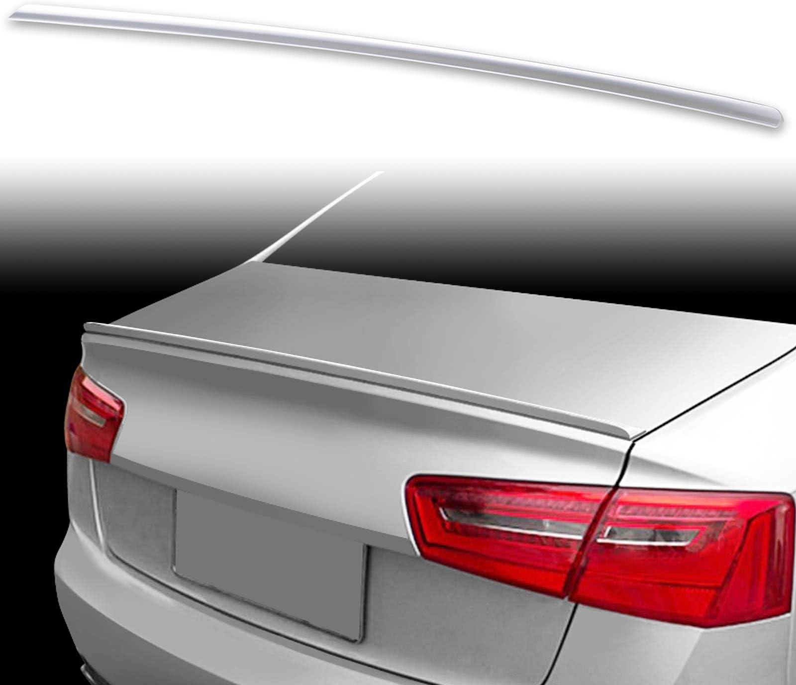 FYRALIP Painted Factory Print Code Trunk Lip Wing Spoiler For 2011-2018 Audi A6 C7 4G 4th Generation Sedan Fast Delivery Easy Installation Perfect Fit - LZ9Y Phantom Black Pearl