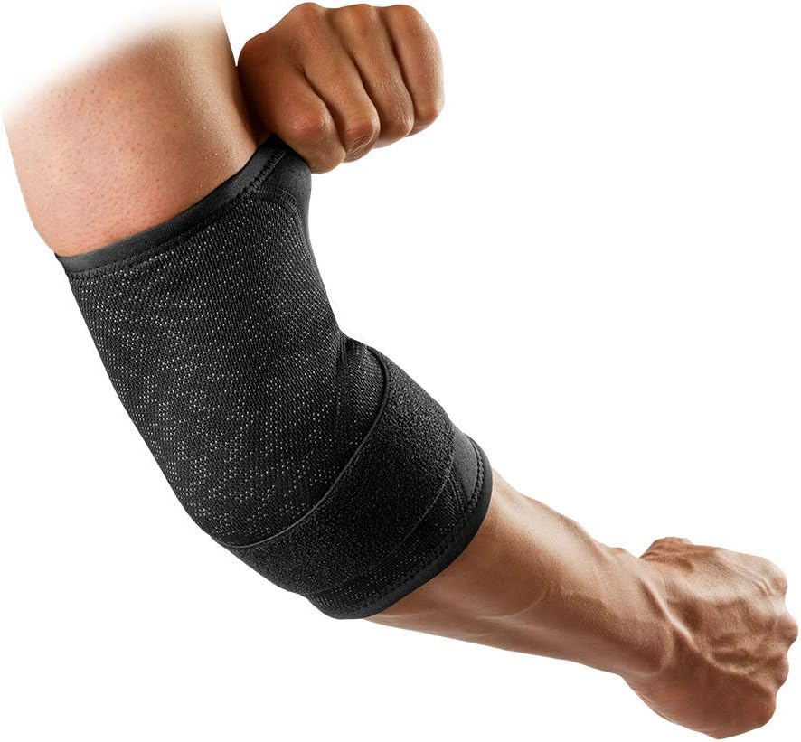 McDavid HyperBlend Elbow Sleeve + Adjustable Strap for Joint Pain Relief, Tendonitis, Arthritis, Bursitis, Tennis or Golf Elbow, Stability, Recovery, and More. for Men and Women. Neoprene/Knit Blend : Sports & Outdoors