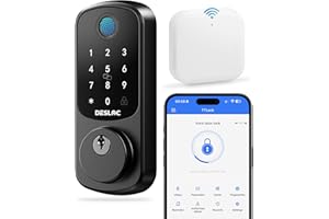 DESLOC Smart Lock B200 WiFi Version, Fingerprint Keyless Entry Door Lock, App Remote Control, Smart Locks for Front Door, WiF