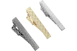 Acooruiteng Tie Clip for Men Classic Style Men's Tie Clips for Men Tie Pin Set Tie Bar Set for Wedding Business and Daily Lif