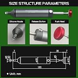 FROGBRO Solder Sucker Desoldering Pump Aluminum High Temp Silicone Nozzle view 6
