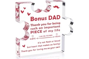 EILCOLY Bonus Dad Gifts from Daughter Son Wife Best Dad Ever Gifts Thank You Gifts for Stepdad Bonus Dad Birthday Christmas Gifts for Dad Stepdad Bonus Dad for Home Decorative Signs & Plaques