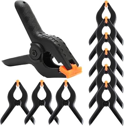 Juibao 10Pcs 4 Inch Nylon Spring Clamps Heavy Duty Clips for Woodworking
