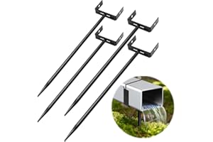 Upgraded 4 Pack Heavy Duty Adjustable Downspout Brackets - Rust-Proof Galvanized Iron Gutter Holder Anchors for 3-5.4" Rainwa