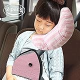 Car Seat Travel Pillow for Kids,Seatbelt Pad Headrest Neck Support Sleeping Pillow and Seatbelt Adjuster for Children,Safety Belt Sleeping Cushion and Adjuster for Children,Safety Strap Covers