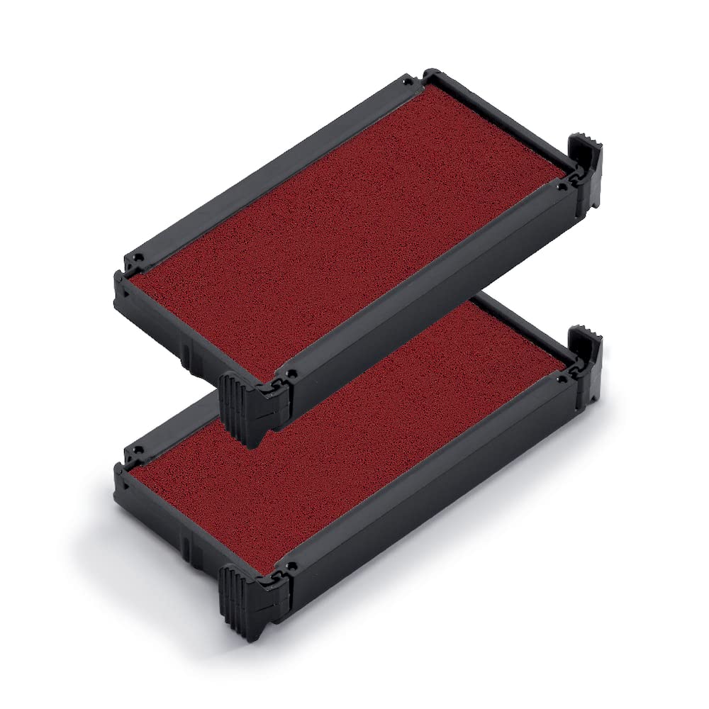 Trodat Replacement Ink Pads 6/4912 - Pack of 2 - Red Ink - For The Printy 4912, 4912 Typo, 4952 and Office Printy,56x7x27mm