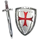 Liontouch - Maltese Crusader Knight Foam Sword & Shield – for Kids Aged 3-8 Years | Medieval Pretend Play Set with Red Cross | Safe Toy Weapon & Battle Accessory for Dress Up & Costumes for Boys