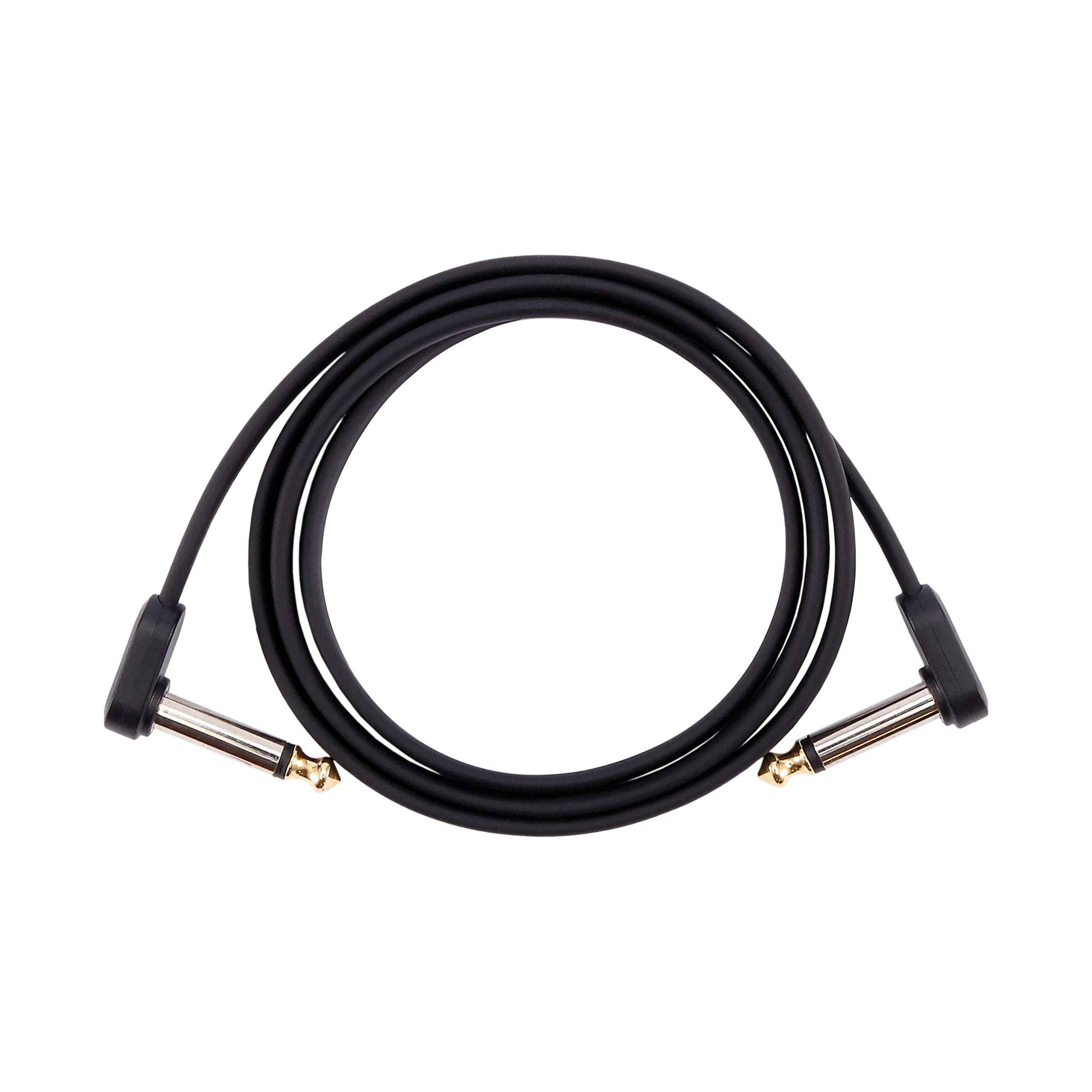 D'Addario Guitar Patch Cable - Pedalboard Cable - Custom Series - Geo Tip Plugs - 3 Ft - Right Angle Ends