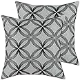 2PCS Pack Throw Pillow Covers Decorative Retro Geometry Modern Geometric Contemporary Pillow Cases Rings Circles Velvet Flock