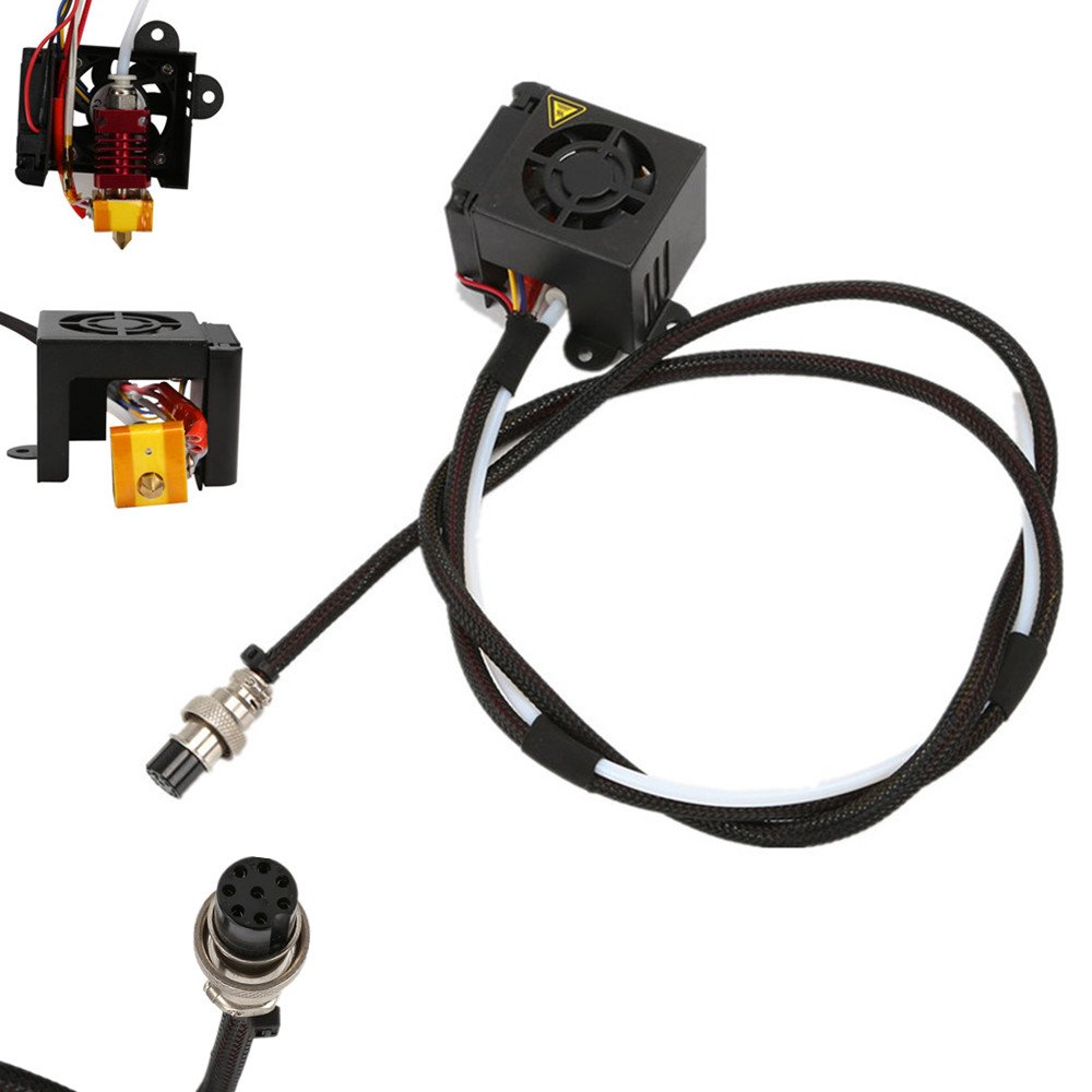with Nozzle 0.4mm //0.2mm //0.3mm //0.5mm fit 3D Printing Printer CR-10 CR-10S CR10S5 CREALITY CR-10S 3D Printers Original Replacement Parts//Accessories Full Assemble MK8 Extruder Hot End Kits