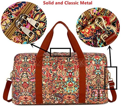 BAOSHA HB-32 Canvas Travel Duffel Bag Weekender Overnight Bag Carry on Oversized for Ladies Women (Colour) 4 BAOSHA HB-32 Canvas Travel Duffel Bag Weekender Overnight Bag Carry on Oversized for Ladies Women (Colour)