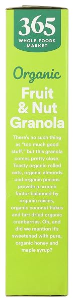 365 BY WHOLE FOODS MARKET, ORGANIC GRANOLA FRUIT AND NUT, 17 OUNCE