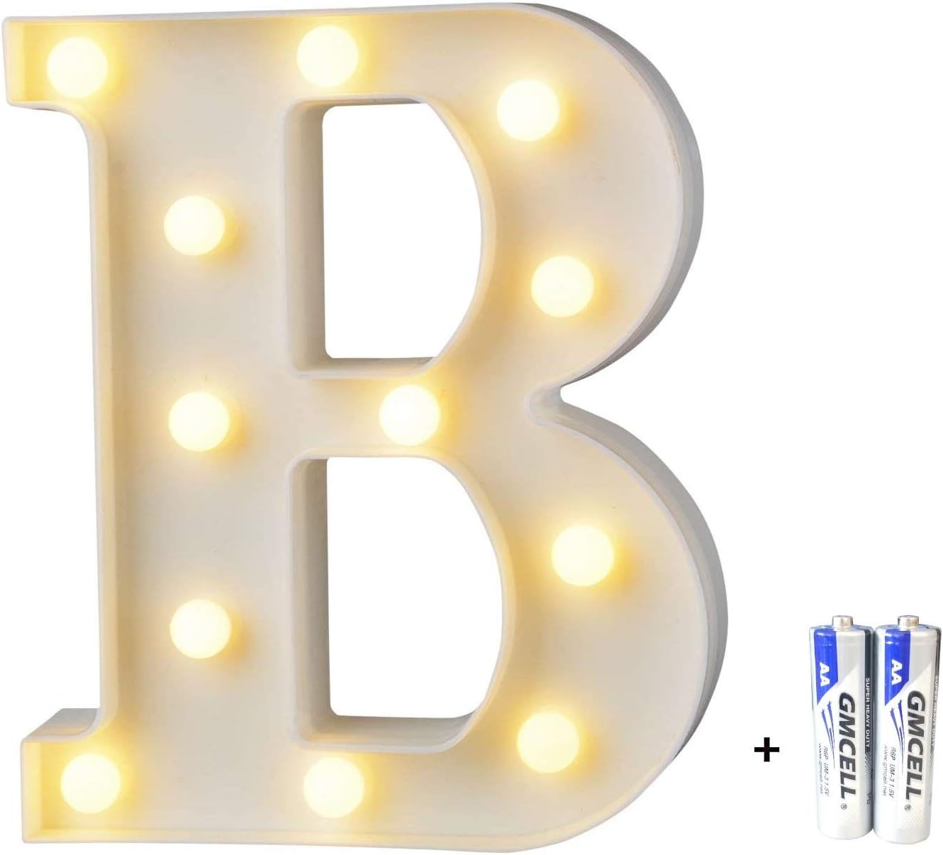 bemece LED Alphabet Letter Lights, Decorative Warm Plastic Light up