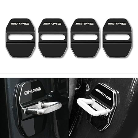 VDARK Mercedes Türschlossabdeckung Benz Zubehör Auto Türschlossabdeckung Gürtelschnalle AMG Logo Innenteile W204 W212 X204 W1