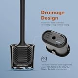 Ibergrif Black Silicone Toilet Brush with Holder Wall Mounted & Freestanding view 3