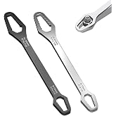 2-Piece Double-Ended Universal Torx Wrench for Diameter 8-22mm Fasteners | Self-Tightening Adjustable Wrench Tools, High-Hardness CR-V Steel Metric Spanner for Light Automotive, Motorcycle, Bike, Home