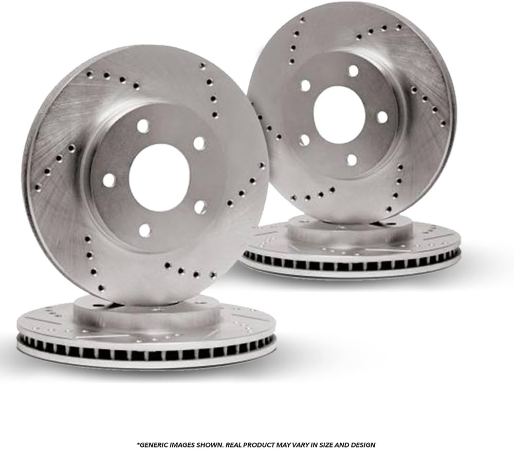F+R Rotors4 Heavy Duty Cross Drilled Premium Disc Brake