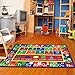 Kids Rug ABC Alphabet Numbers and Shapes Educational Area Rug Area Rug Non Skid Backing by Furnishmyplace 3'3