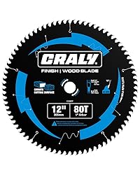 CRALY 12 Inch 80 Teeth Fine Finish Wood Cutting