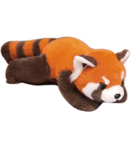 DAJASD Peluche Panda Roux 35 Cm, Kawaii Rouge, Plushie Toy Coussin pour Enfants - Animal en Peluche