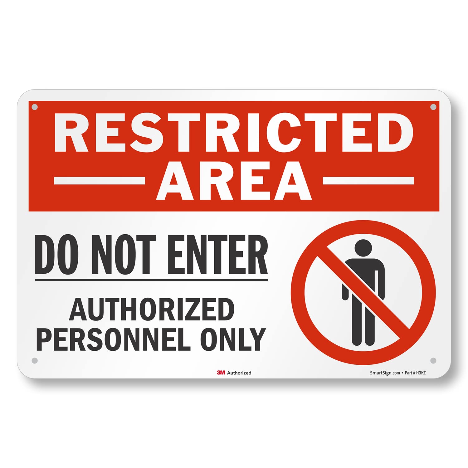 SmartSign 12" x 18" 'Restricted Area Do Not