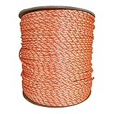 Dacron Polyester Pull Cord (#4) - SGT KNOTS - Solid Braid Rope - Small Engine Starter Rope - Replacement Cord Rope for Lawn Mowers, Leaf Blowers, Snowblowers, Generators, More (100 feet, Orange)