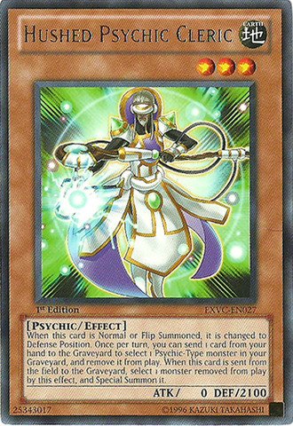 Yu-Gi-Oh! - Hushed Psychic Cleric (EXVC-EN027) - Extreme Victory - 1st Edition - Rare