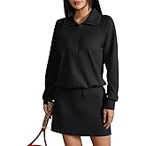 KateModa Women's 2 Piece Skirt Sets Half Zip Sweatshirt Matching Set Athletic Tennis Skorts Tracksuit Lounge Outfits