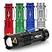 MIKAFEN 5Pack Flashlights Mini Led Flashlight 300lm 3 Modes (Light - Low Light - Strobe) Adjustable Focus Zoomable Flashlight