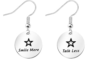 ENSIANTH Musical Inspired Gift Talk Less Smile More Earring Actor Actress Gifts Drama Theater Jewelry Gift for Her