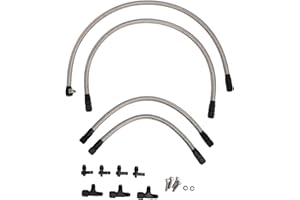 Acouto Stainless Steel Steam Vent Hose Coolant Crossover Kit, Improves Engine Performance for LS1 LS2 LS6 LM7, Easy to Instal