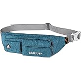 WATERFLY Fanny Pack for Women Men Water Resistant Small Waist Pouch Slim Belt Bag with 4 Pockets Lightweight Crossbody Chest Bag Fit All Phones, 11.02 x 2.1 x 4.3 inch,11.02 x 2.1 x 4.3 inch