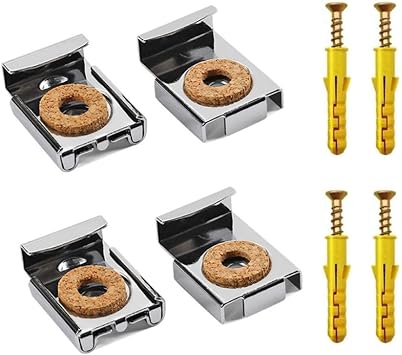 4x Spiegel-Aufhänger-Clips – Federbelastet, Verstellbar, Für Rahmenlose Spiegel Bis 10 Kg