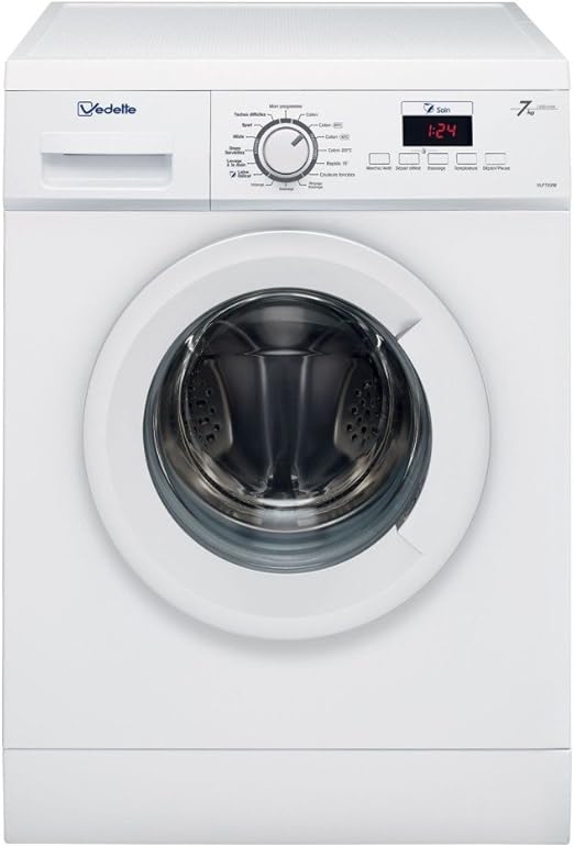 Vedette Vlf722w Independent Front Load 7 Kg 1200 Rpm A White Washing Machine Washing Machine Independent Front Load Left White Lcd Amazon Co Uk Large Appliances