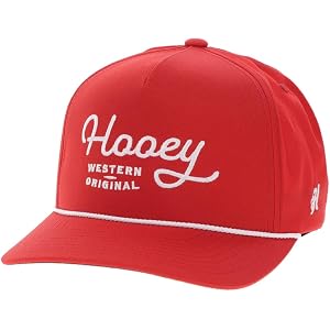 HOOEY OG Adjustable Snapback Hat - Trucker Hat for Men & Women with Mesh Back, 5 Panel Baseball Cap w/Rope Detail, OSFA