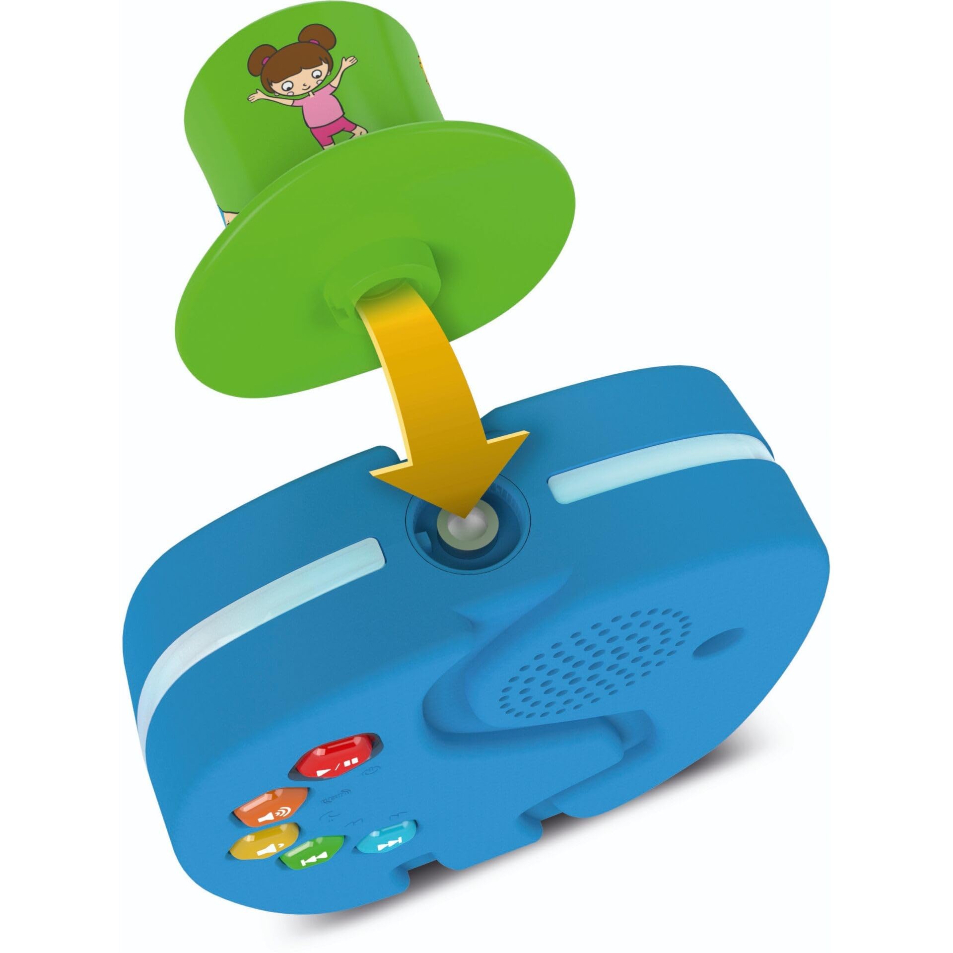 TechniSat TECHNIFANT - Audioplayer und Bluetooth-Lautsprecher für Kinder (inkl. Nachtlicht, mit MP3 bespielbarem Hütchen und leistungsstarkem Akku) 2