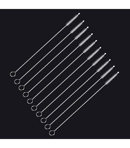 QOOWFEANIG Lot de 4 brosses de nettoyage de tuyaux de 99,1 cm de diamètre - Brosse de nettoyage pour paille - Poils en nylon - Brosse de nettoyage pour paille, tuyau, bouteille QOOWFEANIG Lot de 4 brosses de nettoyage de tuyaux de 99,1 cm de diamètre - Brosse de nettoyage pour paille - Poils en nylon - Brosse de nettoyage pour paille, tuyau, bouteille
