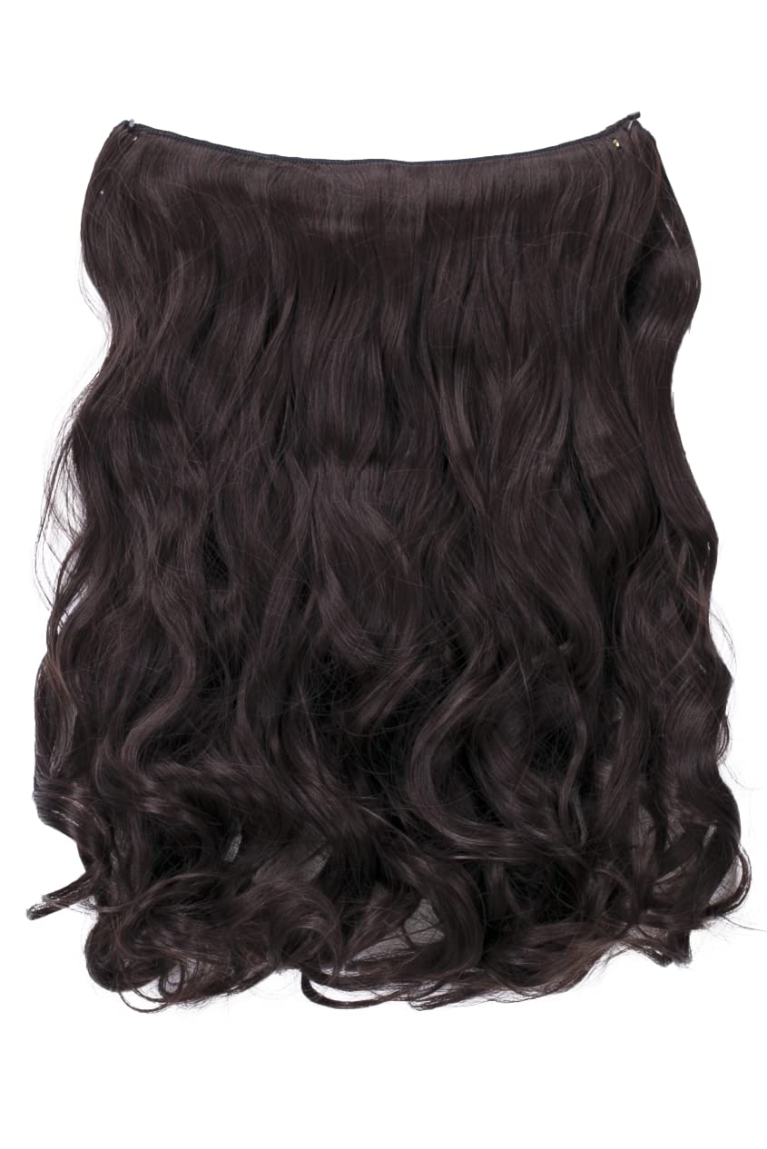 CAISHA 20" 1 Weft Extension With Elastic Band Hair Extensions Hairpiece Wavy Reddish Brown E105-1