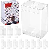 Rainmae 12PCS Protector Case for Booster Bundle/Build &amp; Battle Plastic Clear Display Box Dust-Proof Stackable Foldable Storage Container Compatible with Booster Bundle Collectors Cards Protector