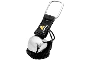 Coghlan's Bear Bell with Carabiner, Silver – Alerts Wildlife of Your Presence, Includes Mesh Storage Pouch with Magnetic Sile