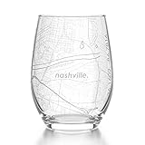 Well Told Engraved Nashville Tennessee Map Stemless