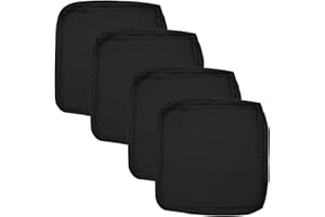 Oslimea Patio Cushion Covers 25X25X5, Outdoor Furniture Cushions Cover Replacement, Water Resistant Outdoor Couch Cushion Covers Patio Cushion Slipcovers, Black