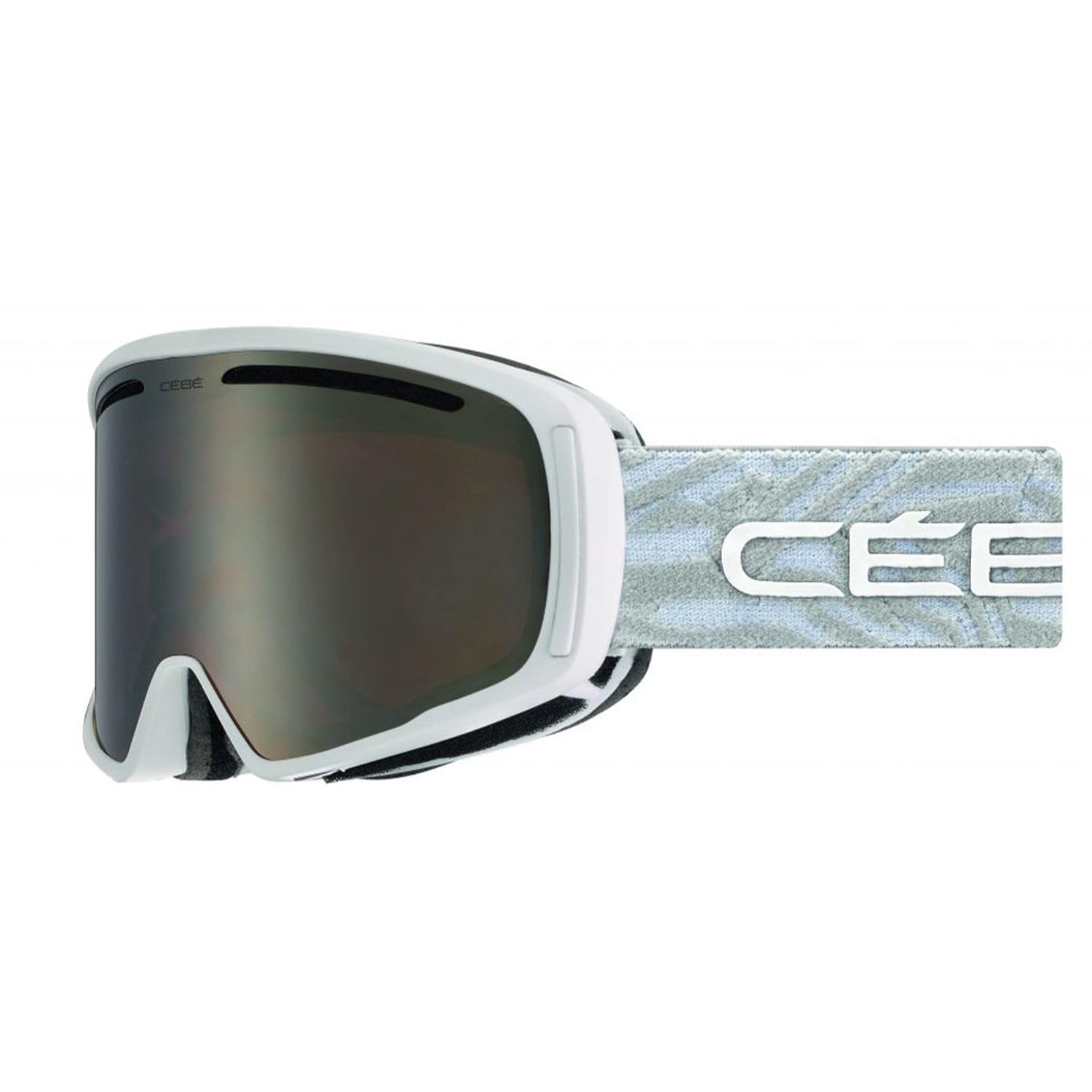 Cébé Core Unisex Ski Goggles - Adult, Matte White Grey, Medium