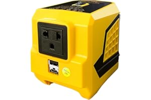 FORDWALT Mellif DC Power Adapter for Dewalt 20v Max Battery, 20V to 110V Voltage Converter, 200W Inverter Automatic Boost Converter Portable Outdoor Generator with 1 USB & 1 Type C Port(Battery NOT Included)