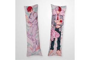 Canpopm Todoroki Body Pillow Cover Body Pillowcase with Zipper Closure Comfy Long Pillow Cover for Car Sofa Bedroom Home Chai