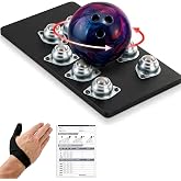 qacitxt Bowling Release Trainer for Rev Rate &amp; Hook Training, Bowling Ball Spinner Training Aid with Multi-Angle Rollers, Improve Hand Position, Bowling Practice Equipment for Home &amp; Pro Bowlers