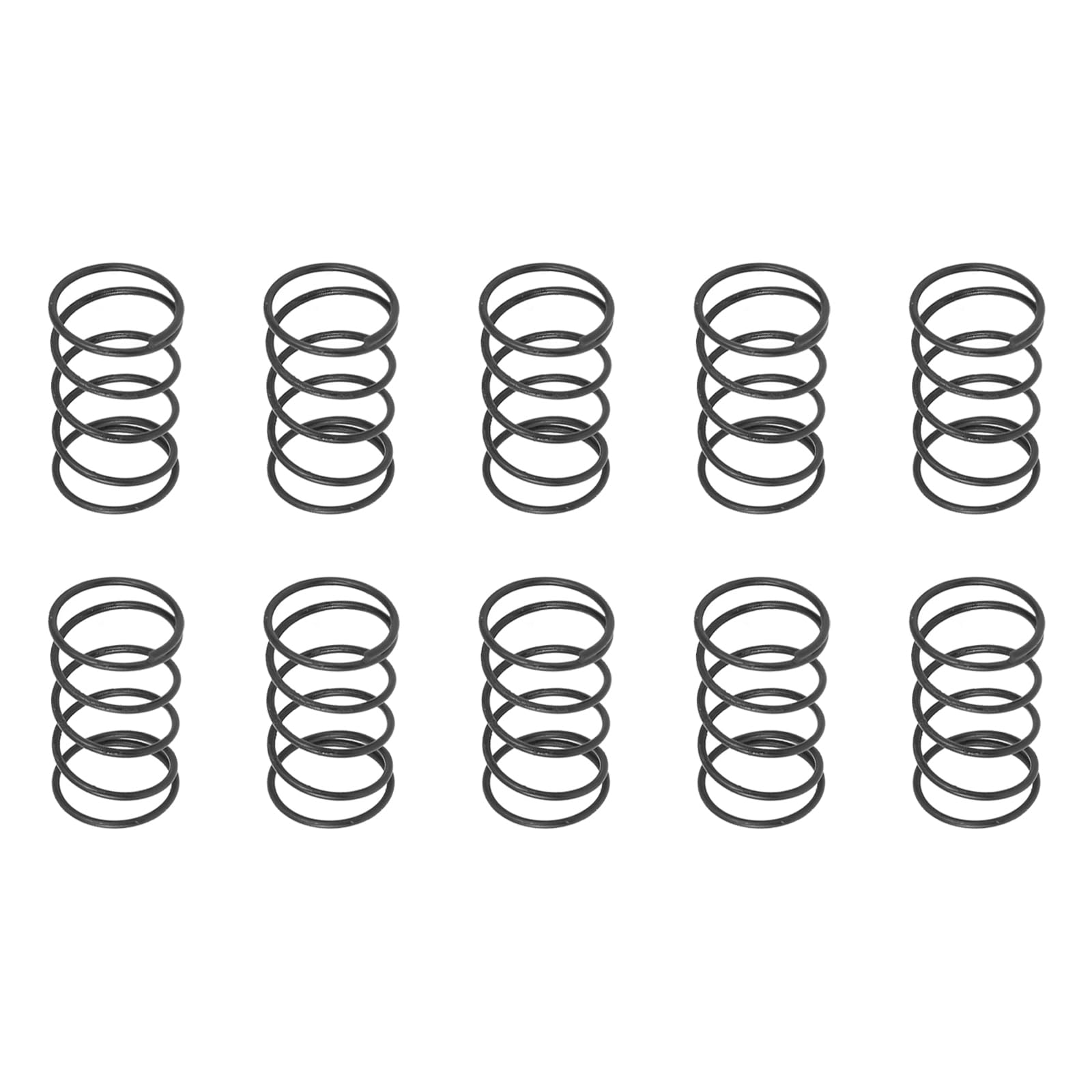 DTGN 1.2x18x30mm(DxODxL) Compression Spring - 20Pack - Good for Machinery - Spring Steel Extension Spring - Black