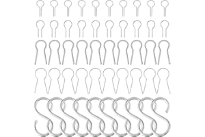 WEBEEDY 50 Pcs Hanging Hook for Kiln High Fire High Temperature Resistant Wire Jump Ring Hanging Hooks for Pendant, Ceramic Ornaments, Fusing in Glass