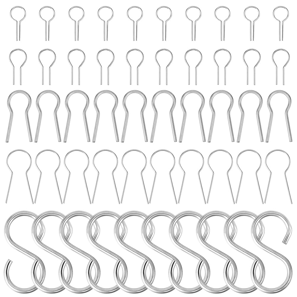 WEBEEDY 50 Pcs Hanging Hook for Kiln Wire Jump Ring Hanging Hooks for Pendant, Ceramic Ornaments, Fusing in Glass