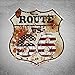 HANTAJANSS Route 66 Signs Metal Vintage Road U.S. Flag 66 Highway Tin Sign for Home Decoration 12 Inches